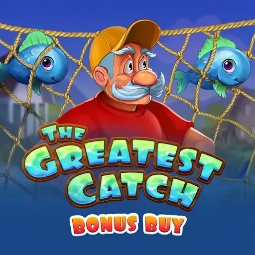 Fischer mit Fischen im The Greatest Catch Slot auf Spinsy Casino